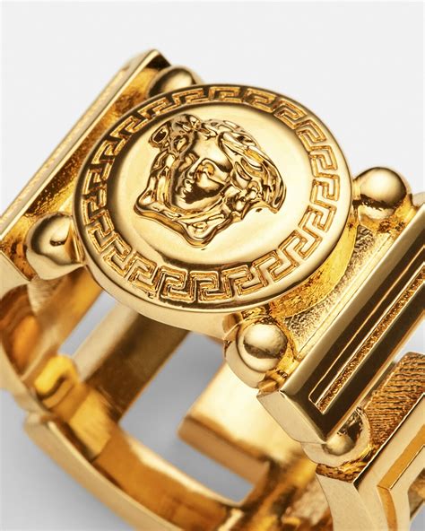 versace feather gold|versace rings for women.